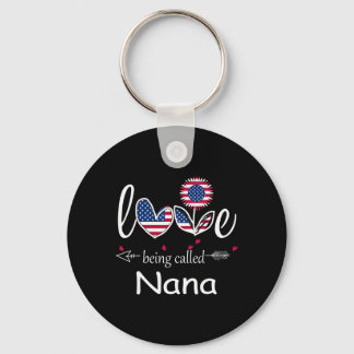 Chaveiro Eu Amo Ser Nana Bandeira Dos EUA 4 De Julho Indepe