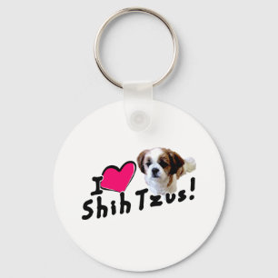 Chaveiro Eu amo Shih Tzus!