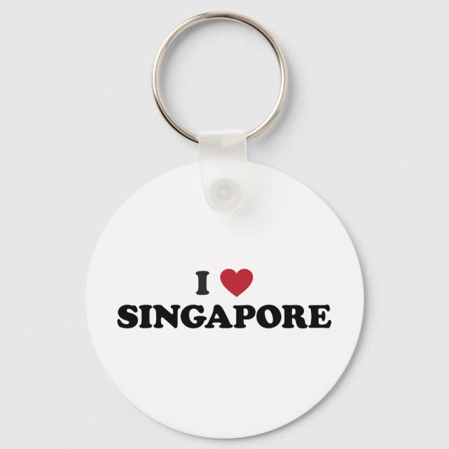 Chaveiro Eu amo Singapura (Frente)