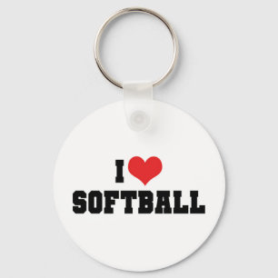Chaveiro Eu Amo Softbol Pingente de Chave