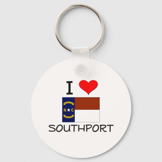Chaveiro Eu Amo Southport Carolina do Norte (Frente)