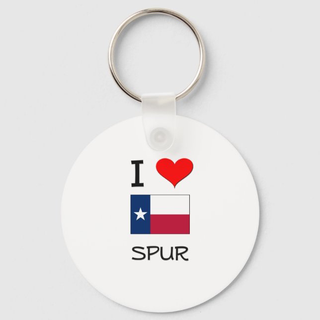 Chaveiro Eu Amo Spur Texas (Frente)