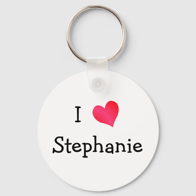 Chaveiro Eu Amo Stephanie (Frente)