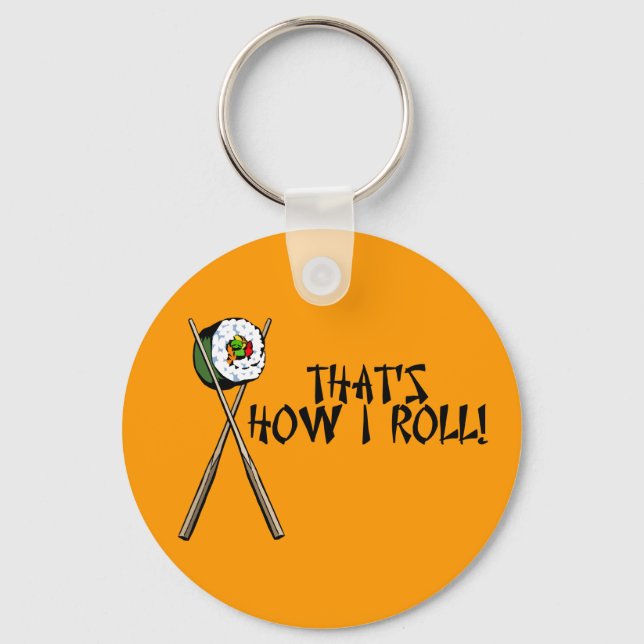 Chaveiro Eu amo Sushi! (Frente)