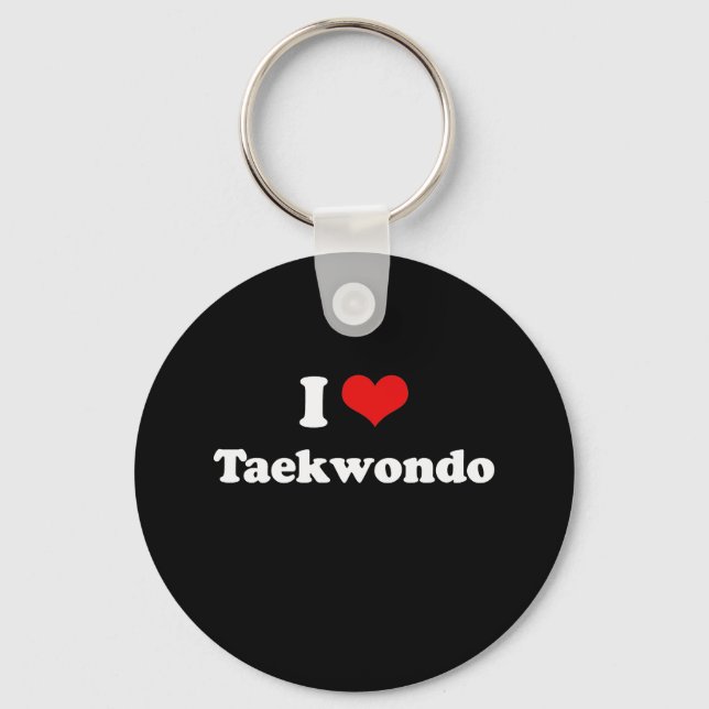 Chaveiro Eu Amo Taekwondo Tshirt (Frente)