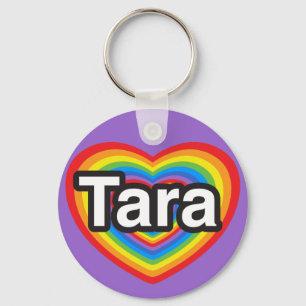 Chaveiro Eu amo Tara. Eu te amo Tara. Coração