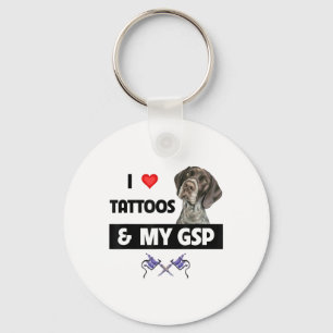 Chaveiro Eu Amo Tatuagens E Meu Ponto Curto Alemão Da Gsp