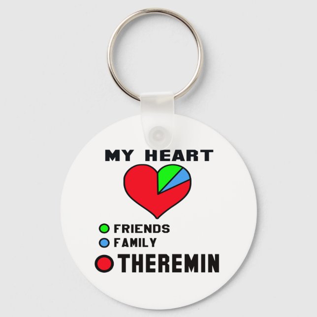 Chaveiro Eu amo Theremin. (Frente)