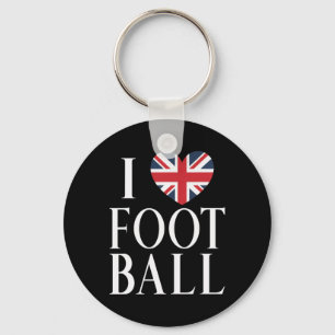 Chaveiro Eu Amo Torcedor de Futebol Bandeira da Grã-Bretanh