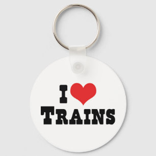 Chaveiro Eu Amo Trens Coração - Amante de Trem Modelo