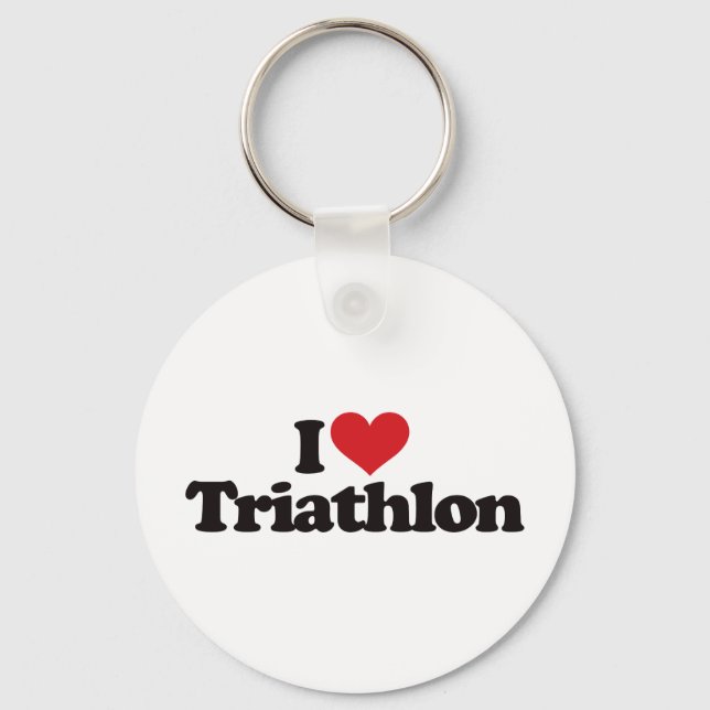 Chaveiro Eu Amo Triathlon (Frente)