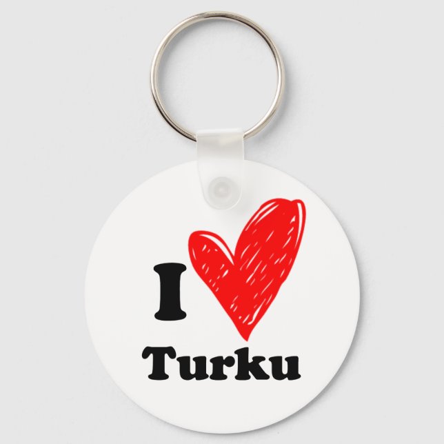 Chaveiro Eu Amo Turku (Frente)