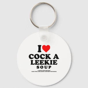 Chaveiro Eu Amo Uma Sopa Leekie Escocesa Frango Alho-Poró B