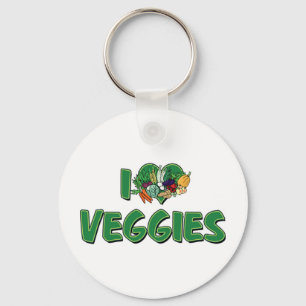 Chaveiro Eu Amo Veggies Saudáveis para o Coração - Amante d