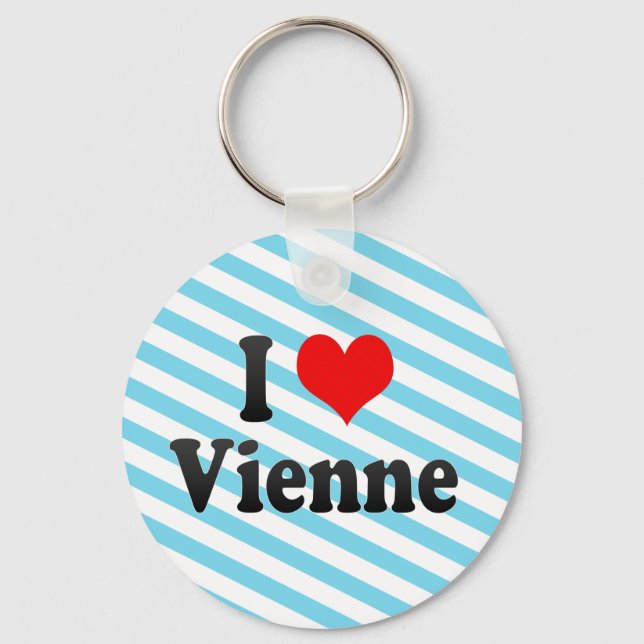 Chaveiro Eu Amo Vienne, França (Frente)