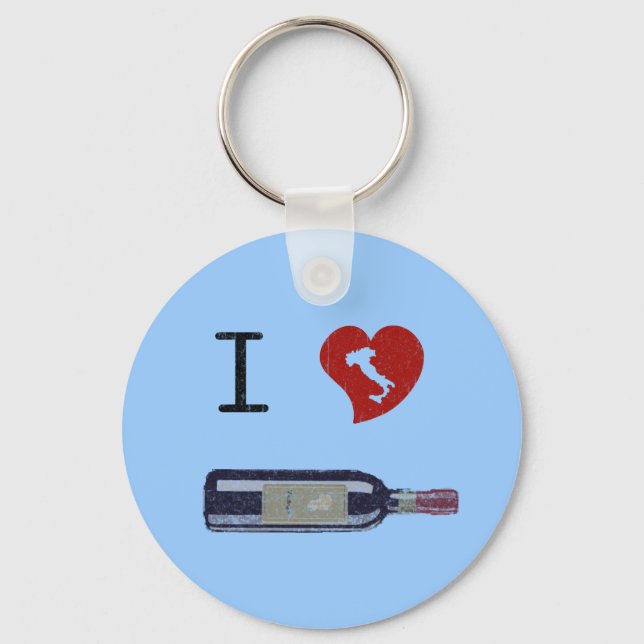 Chaveiro Eu Amo Vinho (Frente)