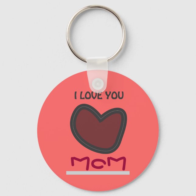 Chaveiro Eu amo você, mãe (Frente)