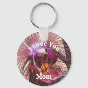Chaveiro Eu Amo Você Mãe Orquídea Flor De Perto 