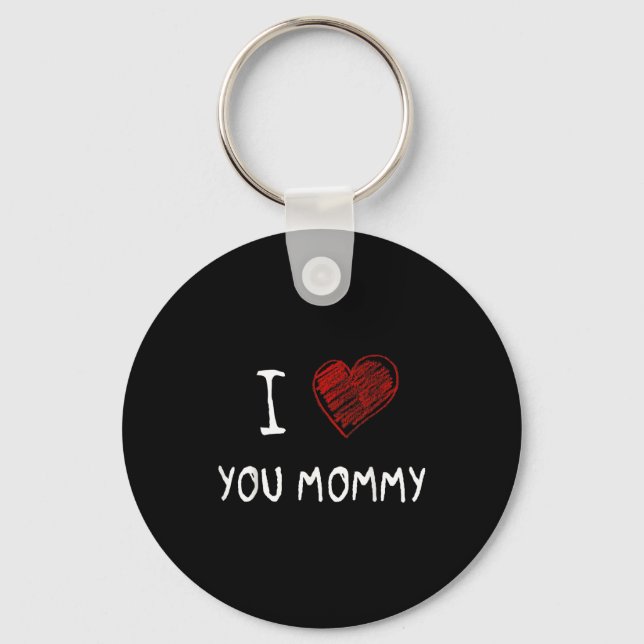 Chaveiro Eu amo você mamãe_ dia das mães eu amo mamãe crian (Frente)