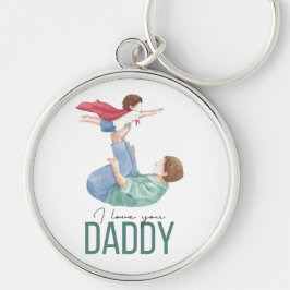 Chaveiro Eu Amo Você Papai Super-herói Pai e Filho Porta-ch