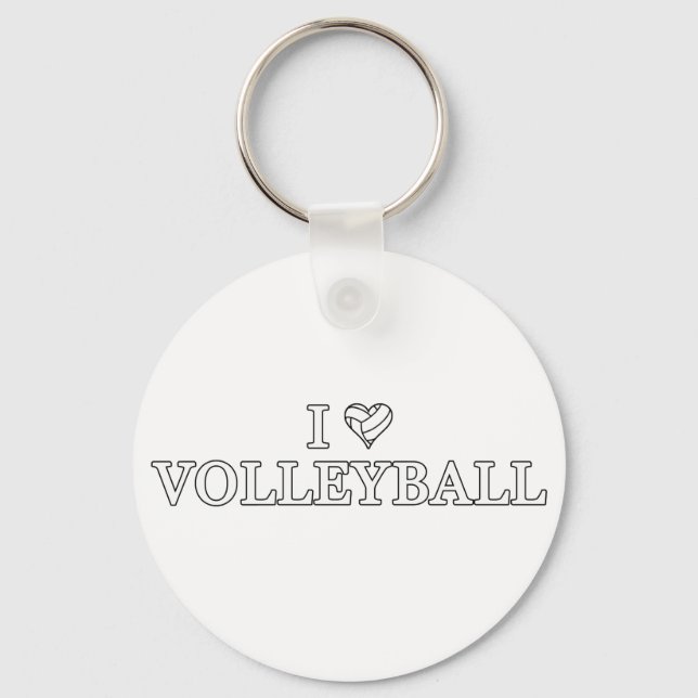 Chaveiro Eu Amo Voleibol (Frente)
