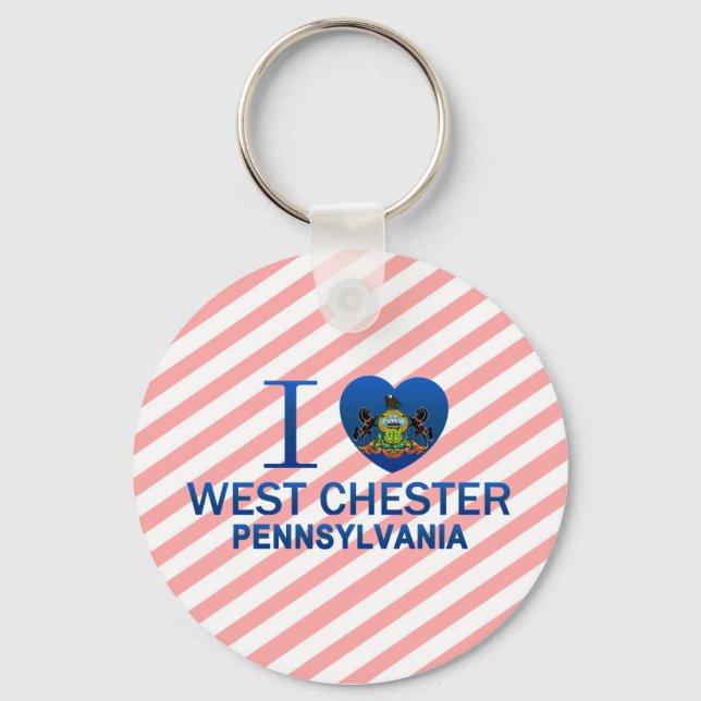 Chaveiro Eu amo West Chester, PA (Frente)