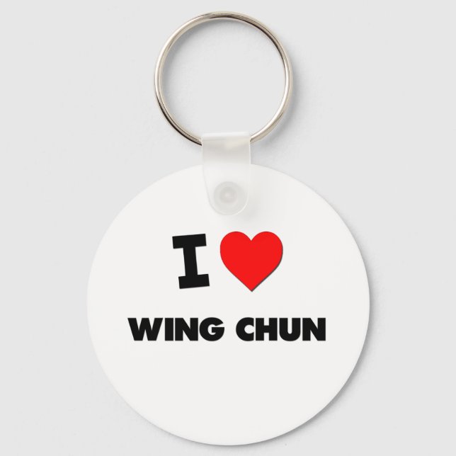 Chaveiro Eu Amo Wing Chun (Frente)