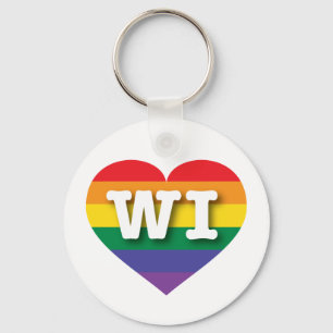 Chaveiro Eu amo Wisconsin Orgulho gay