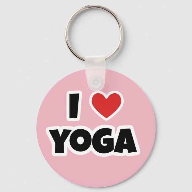 Chaveiro Eu amo Yoga (Frente)