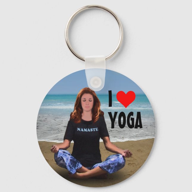 Chaveiro Eu amo Yoga (Frente)