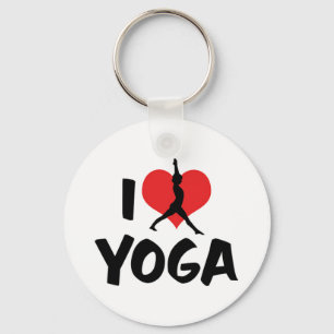 Chaveiro Eu Amo Yoga Pingente de Chave