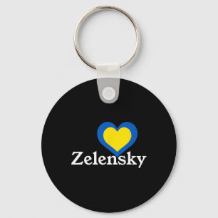 Chaveiro Eu Amo Zelensky Ucrânia Presidente Volodymyr Coraç