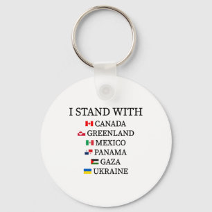 Chaveiro Eu Apoio O Canadá Groenlândia México Panamá Gaza U