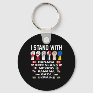 Chaveiro Eu Apoio O Canadá Groenlândia México Panamá Gaza U
