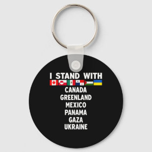 Chaveiro Eu Apoio O Canadá Groenlândia México Panamá Gaza U