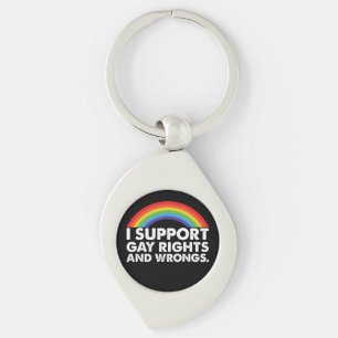 Chaveiro Eu Apoio os Direitos Gay e os Errados Gays