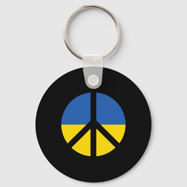 Chaveiro Eu Apoio Ucrânia Fica Com a Ucrânia Bandeira Ucran (Frente)