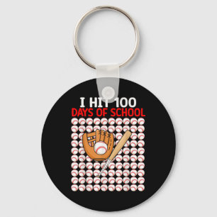 Chaveiro Eu Atingi 100 Dias De Beisebol Da Escola Toddler