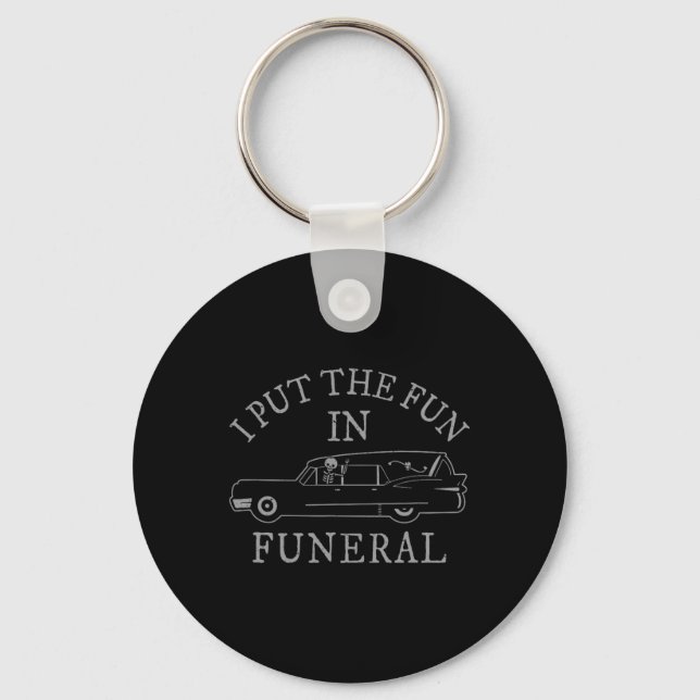 Chaveiro Eu Coloquei A Diversão No Coração Funeral Esquelet (Frente)