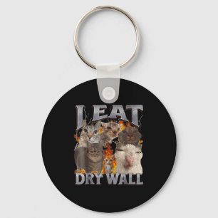 Chaveiro Eu Como Drywall Gato Engraçado Meme Bootleg Gráfic