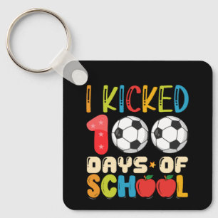 Chaveiro Eu Completei 100 Dias de Escola Amante de Futebol