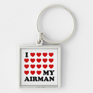 Chaveiro Eu (coração) meu Airman