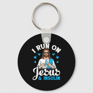 Chaveiro Eu corro com Jesus Insulina Fé Esperança Diabetes