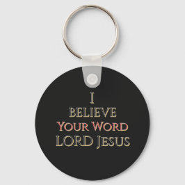 Chaveiro Eu Creio na Sua Palavra SENHOR Jesus Nome Personal