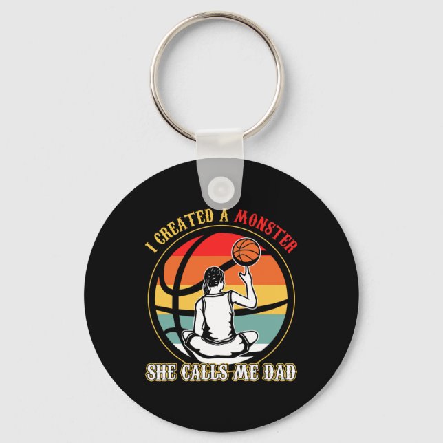 Chaveiro Eu Criei Um Monstro Que Ela Me Chamou De Basquete  (Frente)