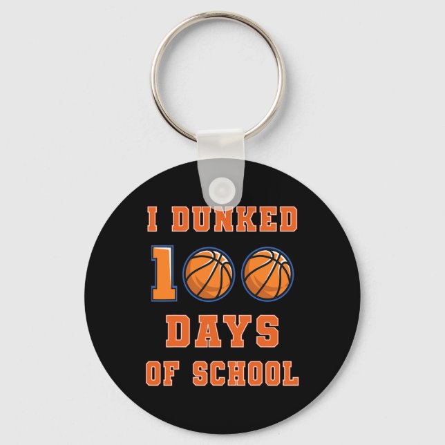 Chaveiro Eu dava 100 dias de basquete escolar 100º dia o (Frente)