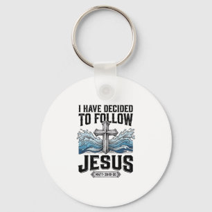 Chaveiro Eu Decidi Seguir Jesus Camiseta Vintage