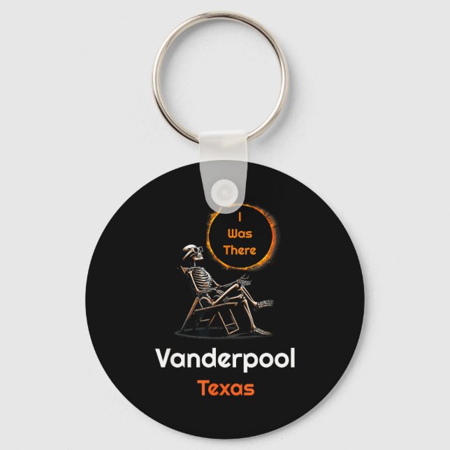 Chaveiro Eu Divertido Eclipse Solar Vanderpool Texas Lá (Frente)