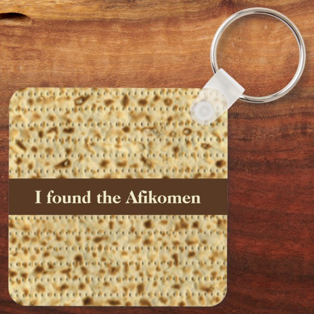 Chaveiro Eu encontrei o Afikomen matzo Páscoa  (Verso)