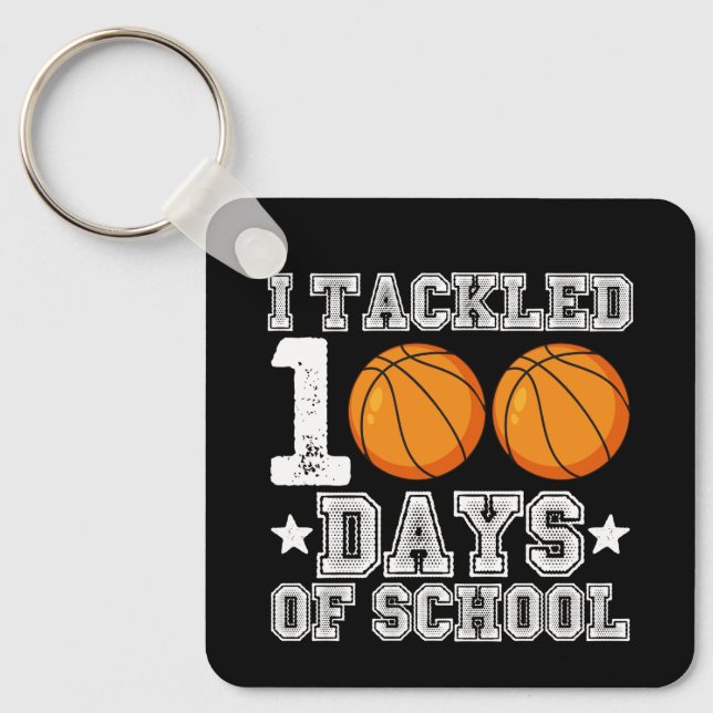 Chaveiro Eu Enfrentei 100 Dias de Basquete Escolar (Frente)
